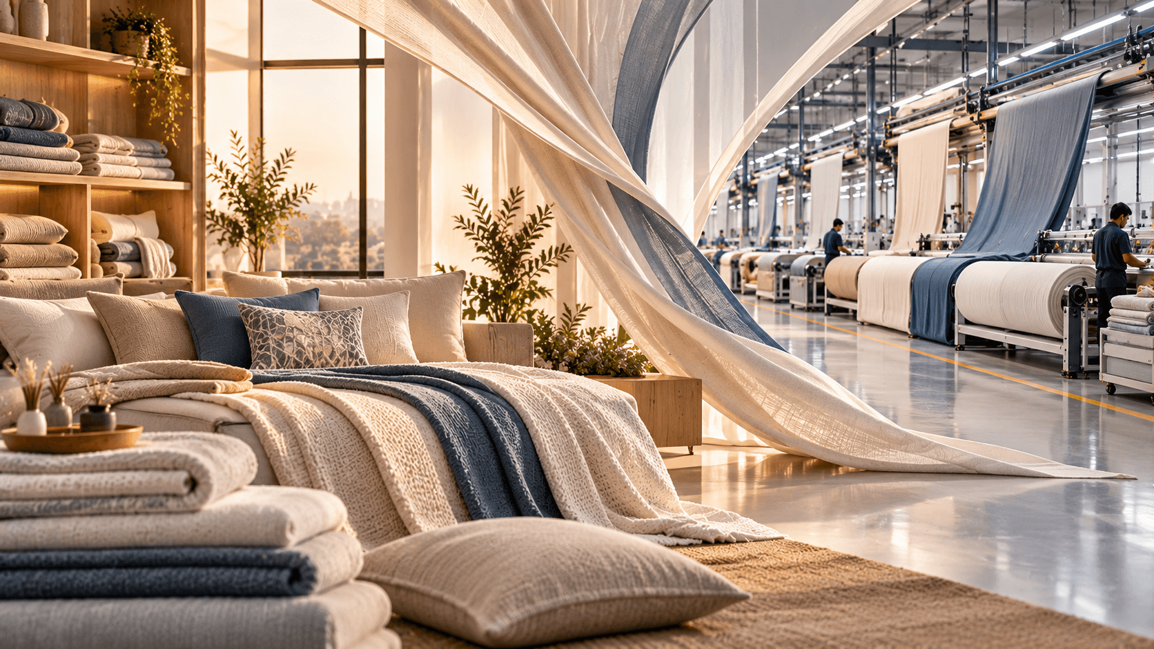 Home textiles from manufacturing to finished living spaces