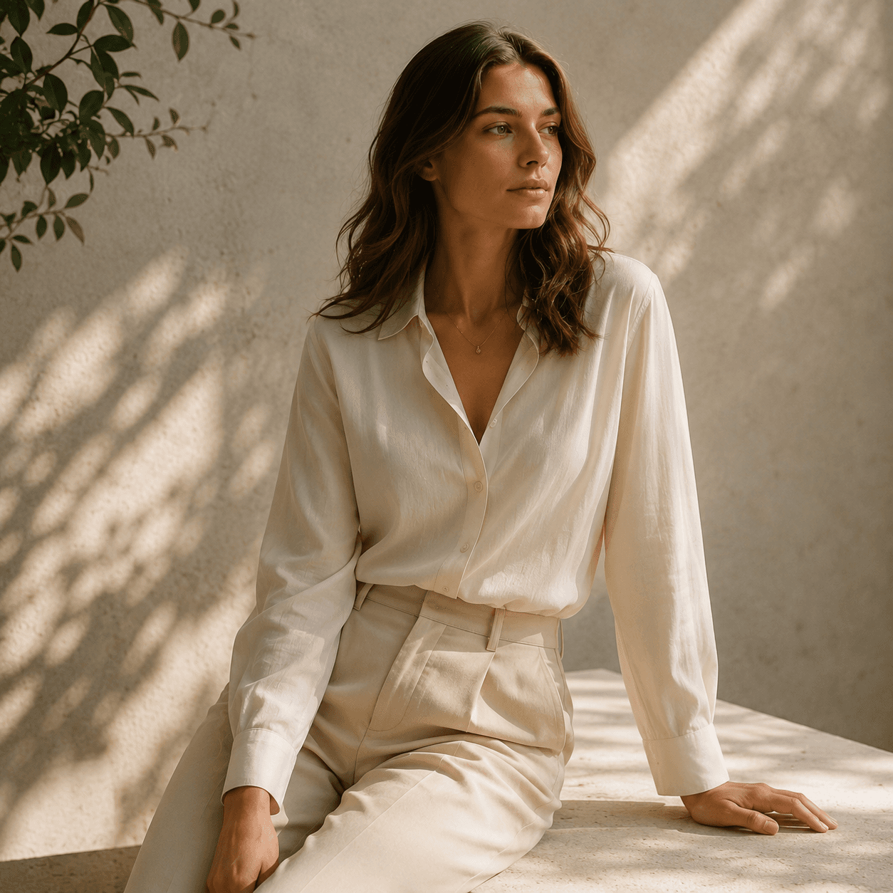 White shirts on hangers