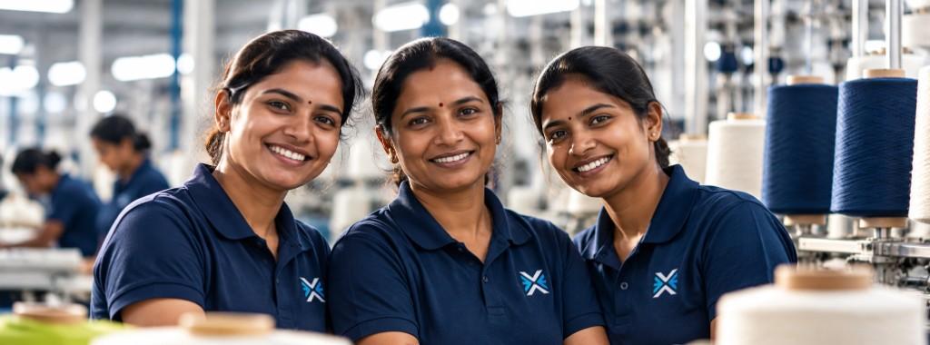 Team member working with care on the production floor